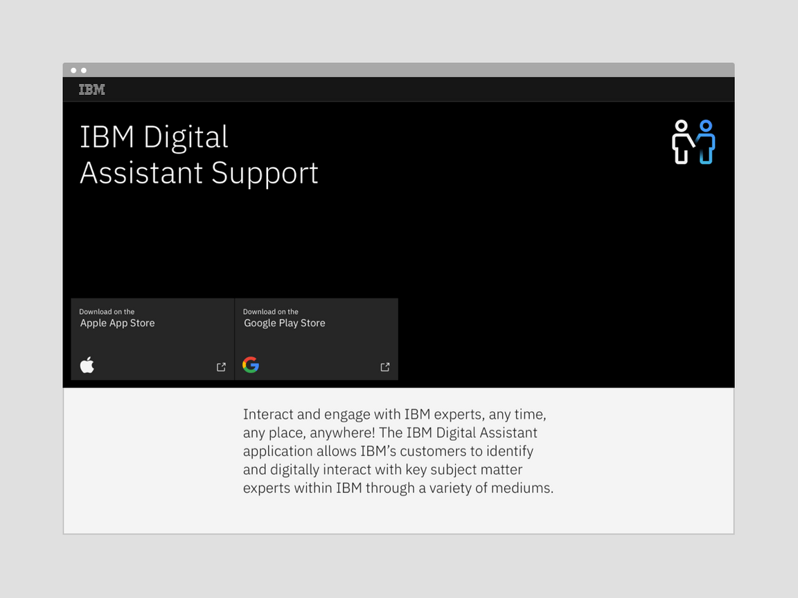 Mobile app support page